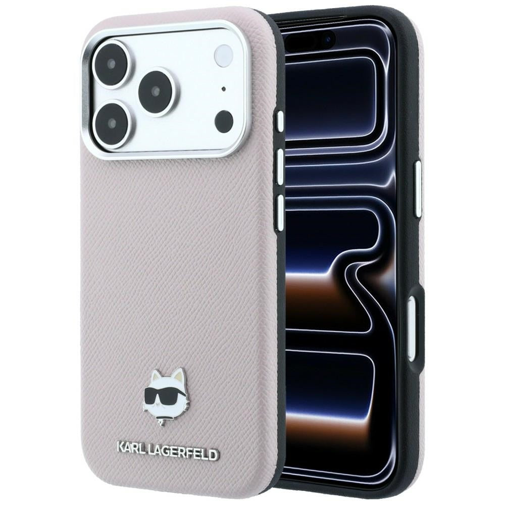 Θήκη MagSafe για Apple iPhone 18 Pro Max / 17 Pro Max, Karl Lagerfeld, Grained Choupette Head, Ροζ