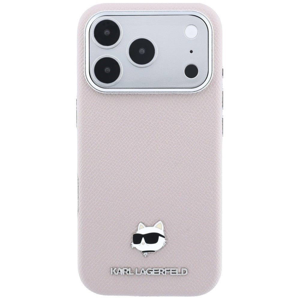 Θήκη MagSafe για Apple iPhone 18 Pro Max / 17 Pro Max, Karl Lagerfeld, Grained Choupette Head, Ροζ