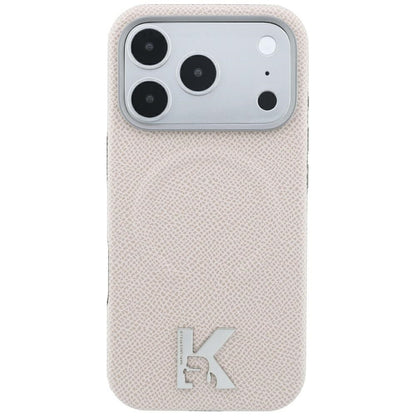 Θήκη MagSafe για Apple iPhone 18 Pro Max / 17 Pro Max, Karl Lagerfeld, Grained Embossed Ring, Μπεζ