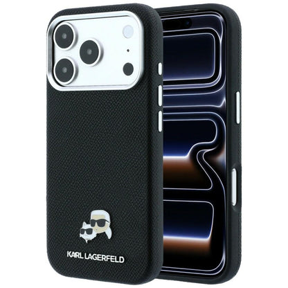 Θήκη MagSafe για Apple iPhone 18 Pro Max / 17 Pro Max, Karl Lagerfeld, Grained KC Heads, Μαύρο