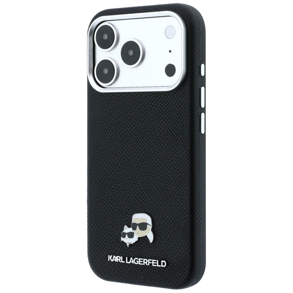 Θήκη MagSafe για Apple iPhone 18 Pro Max / 17 Pro Max, Karl Lagerfeld, Grained KC Heads, Μαύρο