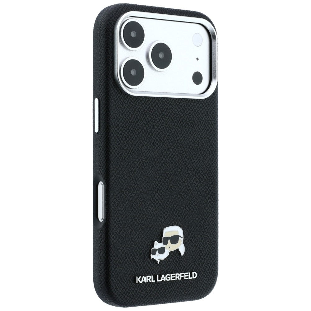 Θήκη MagSafe για Apple iPhone 18 Pro Max / 17 Pro Max, Karl Lagerfeld, Grained KC Heads, Μαύρο