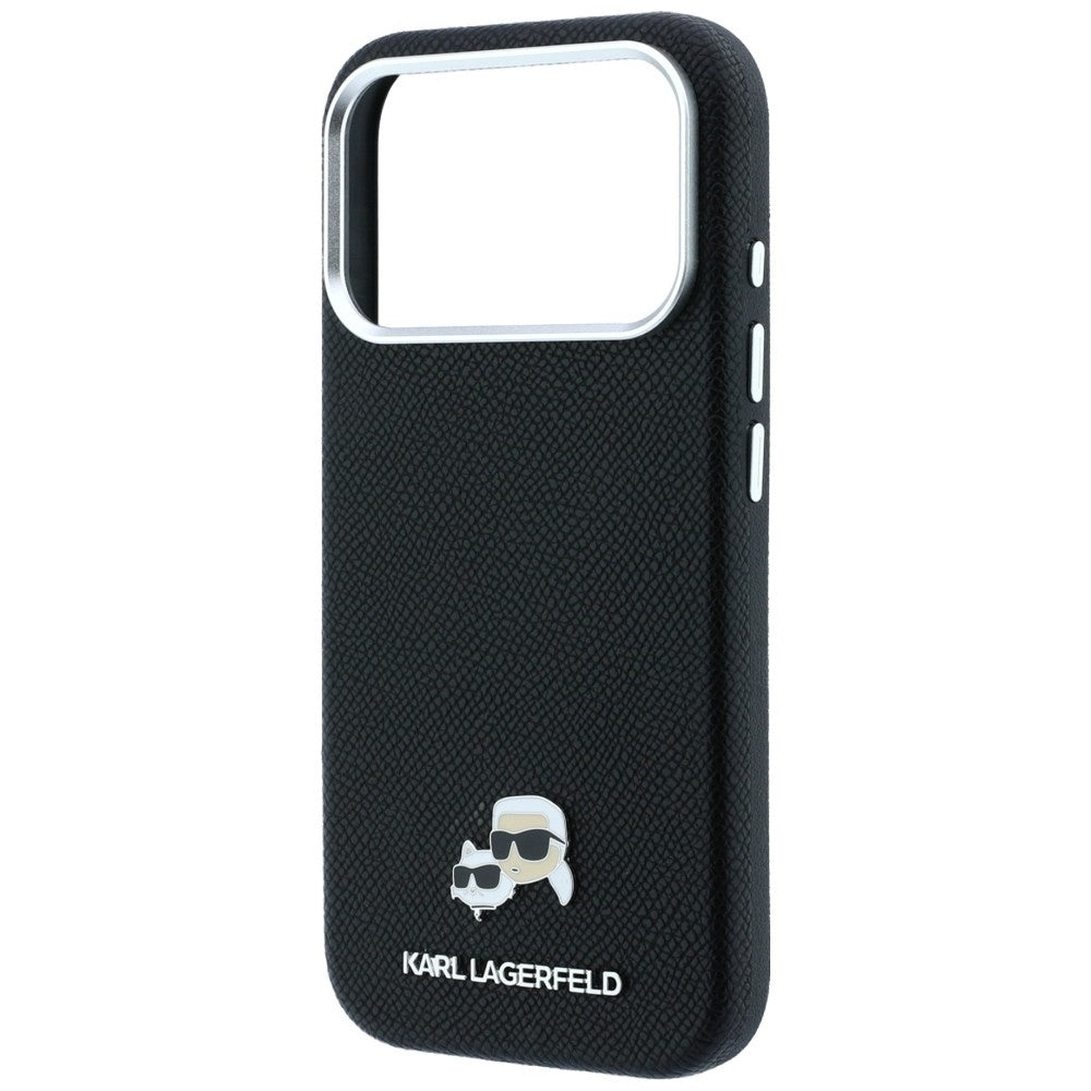 Θήκη MagSafe για Apple iPhone 18 Pro Max / 17 Pro Max, Karl Lagerfeld, Grained KC Heads, Μαύρο