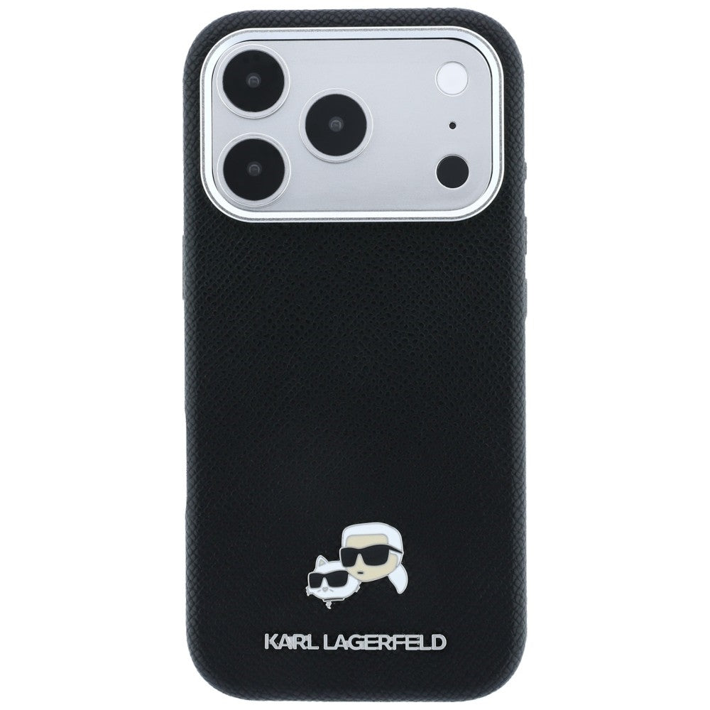 Θήκη MagSafe για Apple iPhone 18 Pro Max / 17 Pro Max, Karl Lagerfeld, Grained KC Heads, Μαύρο