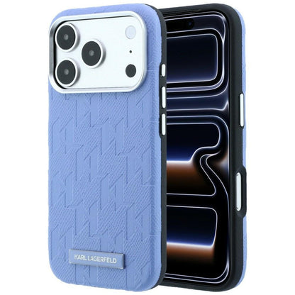 Θήκη MagSafe για Apple iPhone 18 Pro Max / 17 Pro Max, Karl Lagerfeld, Grained Mono Resin Logo, Bleu