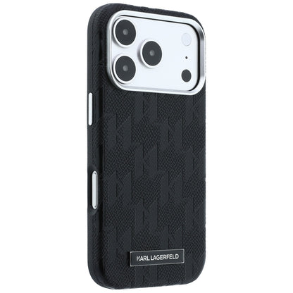 Θήκη MagSafe για Apple iPhone 18 Pro Max / 17 Pro Max, Karl Lagerfeld, Grained Mono Resin Logo, Μαύρο