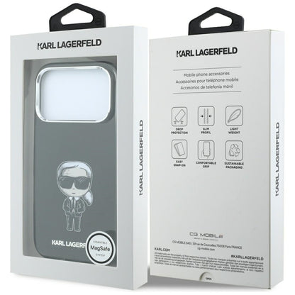 Θήκη MagSafe για Apple iPhone 18 Pro Max / 17 Pro Max, Karl Lagerfeld, HC IML Ikonik Sketch Print, Μαύρο