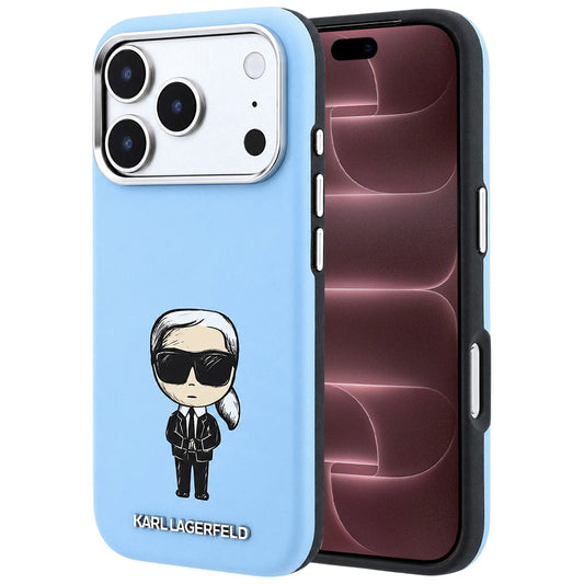 Θήκη MagSafe για Apple iPhone 18 Pro Max / 17 Pro Max, Karl Lagerfeld, Ikonik Sketch, Μπλε