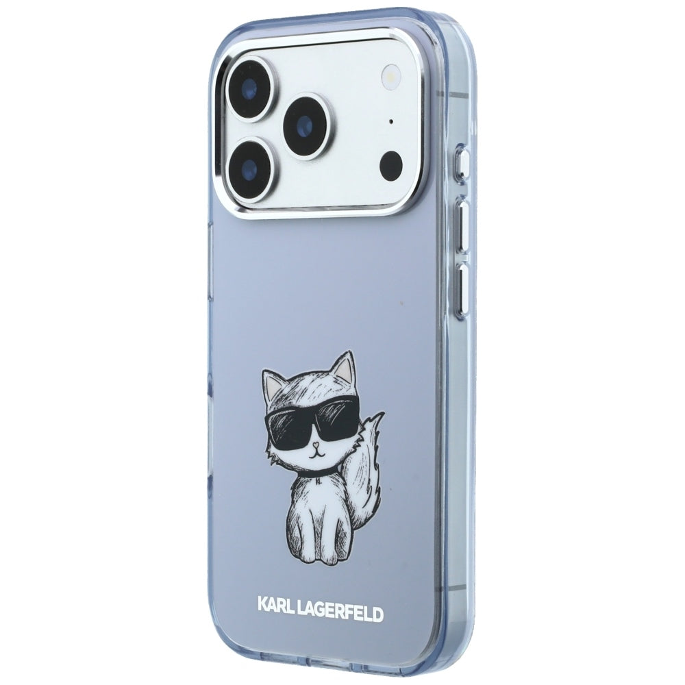 Θήκη MagSafe για Apple iPhone 18 Pro Max / 17 Pro Max, Karl Lagerfeld, IML Choupette Body Sketch Print, Μπλε
