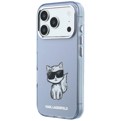 Θήκη MagSafe για Apple iPhone 18 Pro Max / 17 Pro Max, Karl Lagerfeld, IML Choupette Body Sketch Print, Μπλε