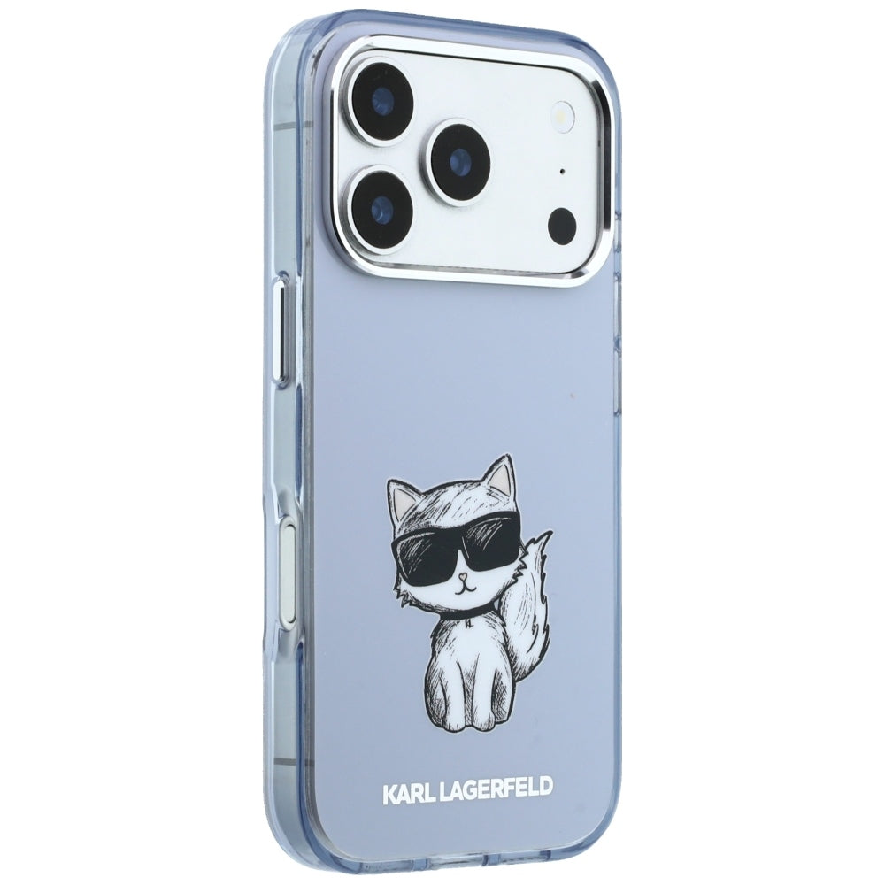 Θήκη MagSafe για Apple iPhone 18 Pro Max / 17 Pro Max, Karl Lagerfeld, IML Choupette Body Sketch Print, Μπλε