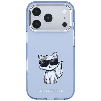 Θήκη MagSafe για Apple iPhone 18 Pro Max / 17 Pro Max, Karl Lagerfeld, IML Choupette Body Sketch Print, Μπλε