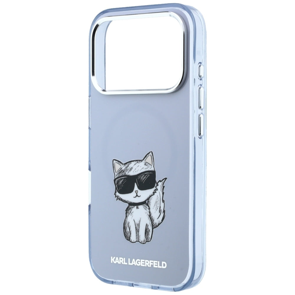 Θήκη MagSafe για Apple iPhone 18 Pro Max / 17 Pro Max, Karl Lagerfeld, IML Choupette Body Sketch Print, Μπλε