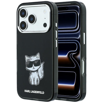 Θήκη MagSafe για Apple iPhone 18 Pro Max / 17 Pro Max, Karl Lagerfeld, IML Choupette Body Sketch Print, Μαύρο