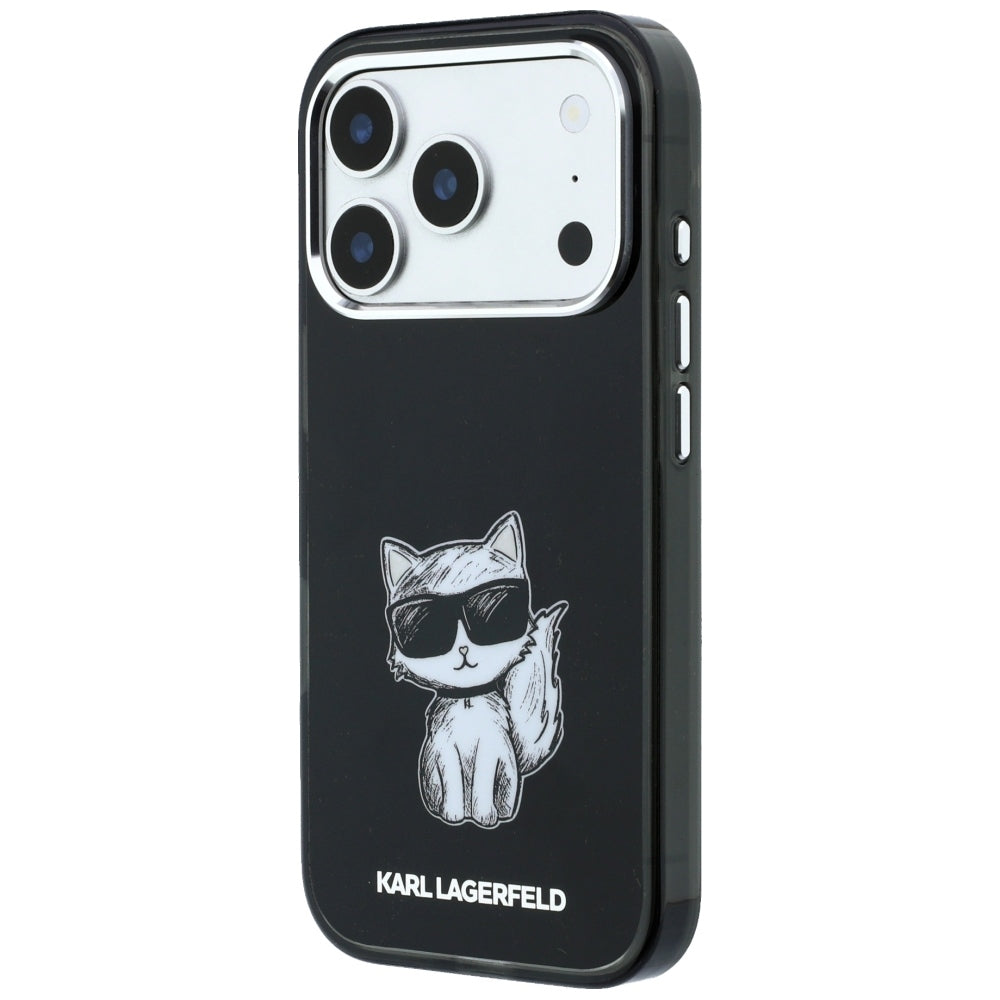 Θήκη MagSafe για Apple iPhone 18 Pro Max / 17 Pro Max, Karl Lagerfeld, IML Choupette Body Sketch Print, Μαύρο