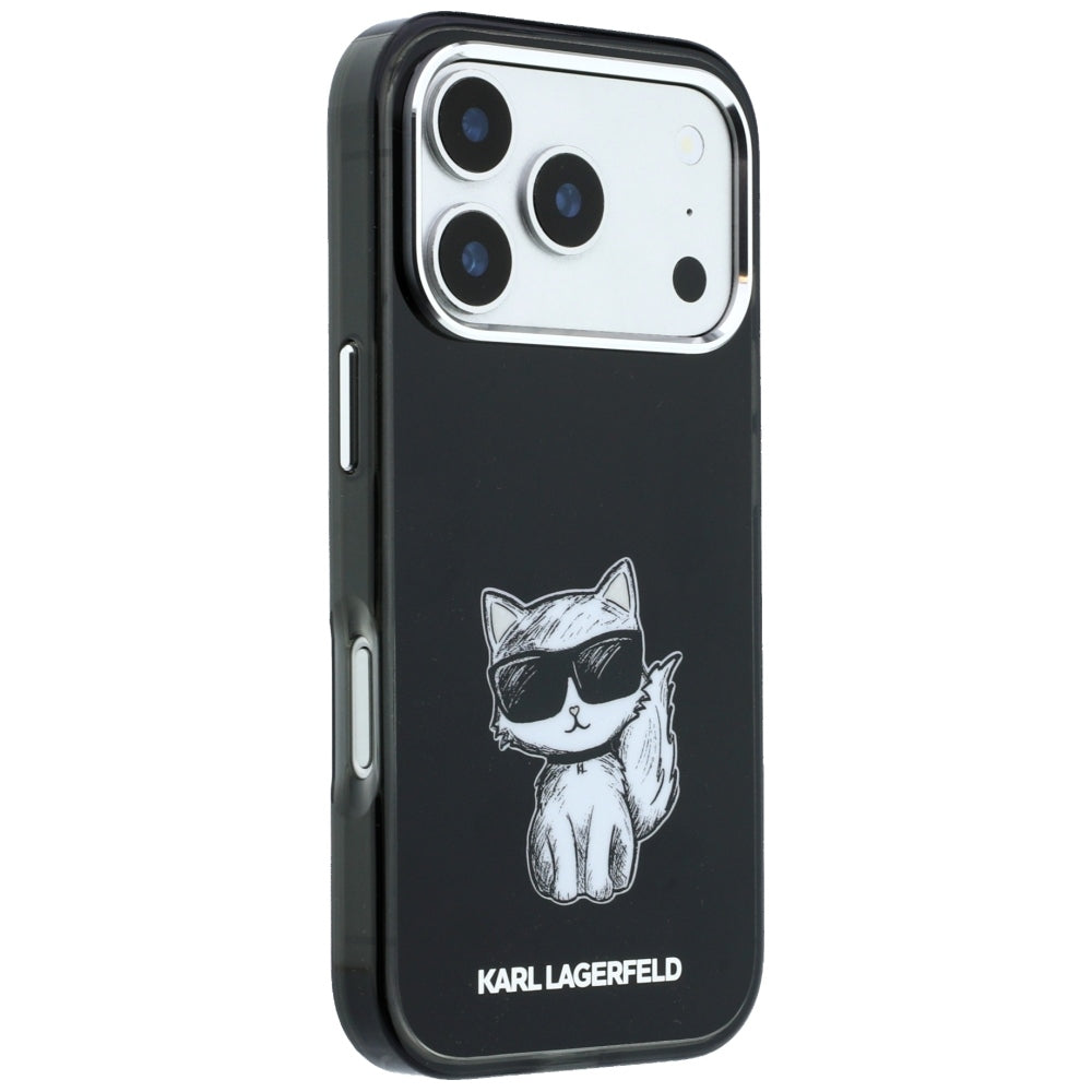 Θήκη MagSafe για Apple iPhone 18 Pro Max / 17 Pro Max, Karl Lagerfeld, IML Choupette Body Sketch Print, Μαύρο