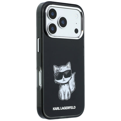 Θήκη MagSafe για Apple iPhone 18 Pro Max / 17 Pro Max, Karl Lagerfeld, IML Choupette Body Sketch Print, Μαύρο