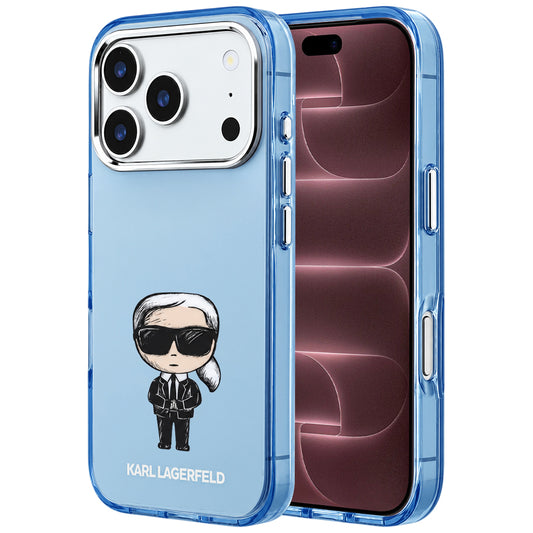 Θήκη MagSafe για Apple iPhone 18 Pro Max / 17 Pro Max, Karl Lagerfeld, IML Ikonik Sketch Print, Μπλε