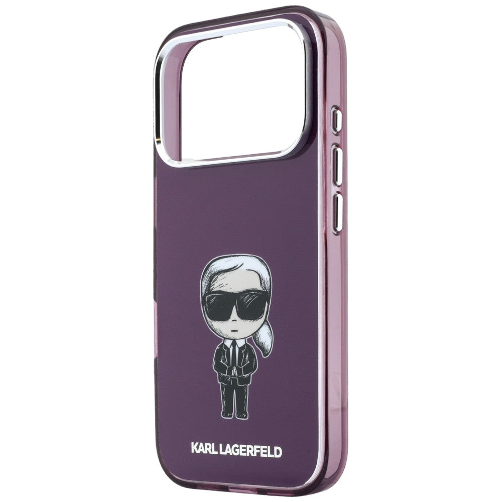 Θήκη MagSafe για Apple iPhone 18 Pro Max / 17 Pro Max, Karl Lagerfeld, IML Ikonik Sketch Print, Βυσσινί