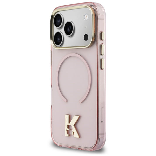 Θήκη MagSafe για Apple iPhone 18 Pro Max / 17 Pro Max, Karl Lagerfeld, IML Karl Head Logo, Ροζ