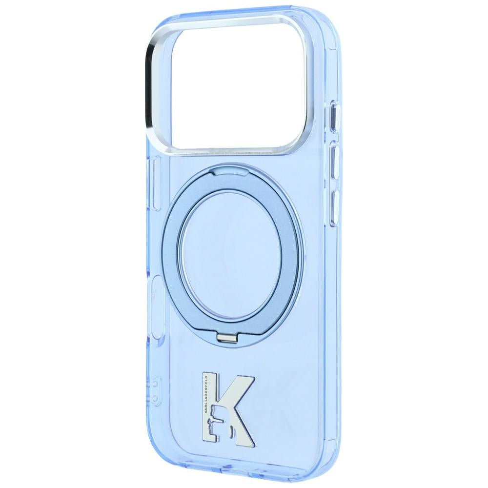 Θήκη MagSafe για Apple iPhone 18 Pro Max / 17 Pro Max, Karl Lagerfeld, IML Ring Stand Kameo Metal, Μπλε