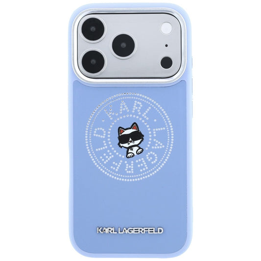 Θήκη MagSafe για Apple iPhone 18 Pro Max / 17 Pro Max, Karl Lagerfeld, Point and Choupette Sketch, Μπλε
