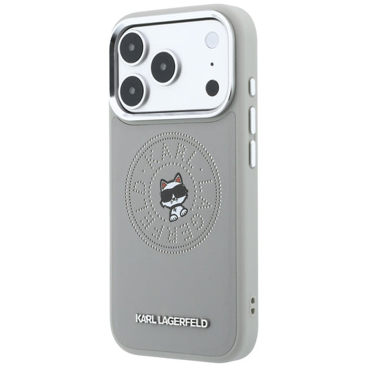 Θήκη MagSafe για Apple iPhone 18 Pro Max / 17 Pro Max, Karl Lagerfeld, Point and Choupette Sketch, Γκρι