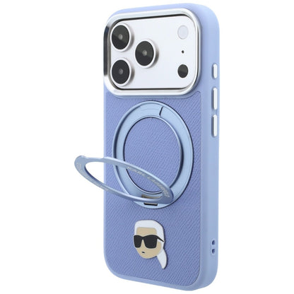 Θήκη MagSafe για Apple iPhone 18 Pro Max / 17 Pro Max, Karl Lagerfeld, Ring Stand 360 Karl Pin, Μπλε