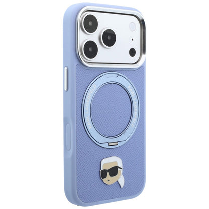 Θήκη MagSafe για Apple iPhone 18 Pro Max / 17 Pro Max, Karl Lagerfeld, Ring Stand 360 Karl Pin, Μπλε