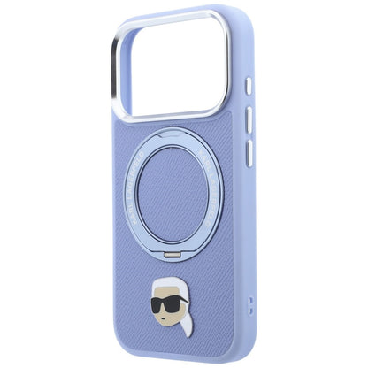 Θήκη MagSafe για Apple iPhone 18 Pro Max / 17 Pro Max, Karl Lagerfeld, Ring Stand 360 Karl Pin, Μπλε