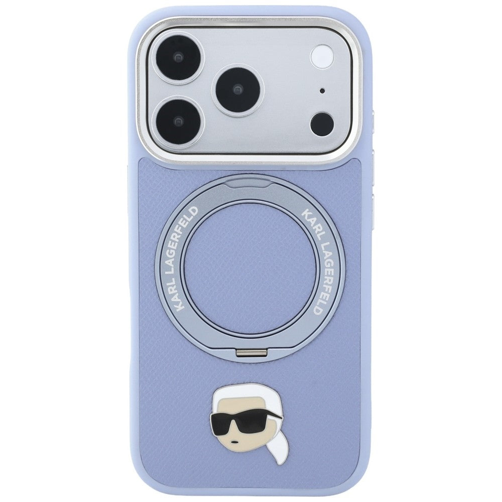 Θήκη MagSafe για Apple iPhone 18 Pro Max / 17 Pro Max, Karl Lagerfeld, Ring Stand 360 Karl Pin, Μπλε
