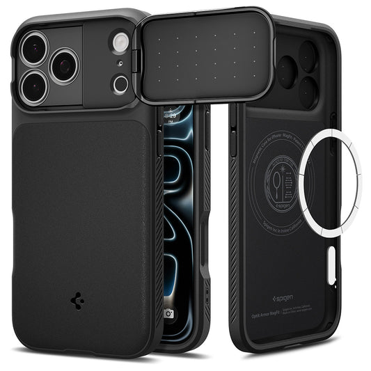 Θήκη MagSafe για Apple iPhone 18 Pro Max / 17 Pro Max, Spigen, Optik Armor, Μαύρη ACS09900