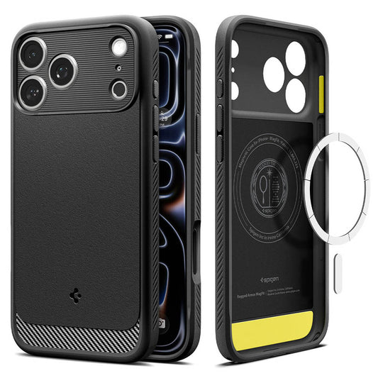 Θήκη MagSafe για Apple iPhone 18 Pro Max / 17 Pro Max, Spigen, Rugged Armor, Μαύρο Ματ ACS12109