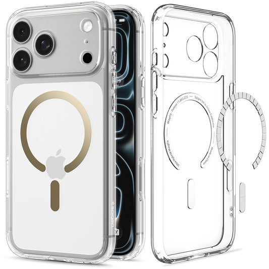 Θήκη MagSafe για Apple iPhone 18 Pro Max / 17 Pro Max, Spigen, Ultra Hybrid, Χρυσή Διαφανής ACS12120
