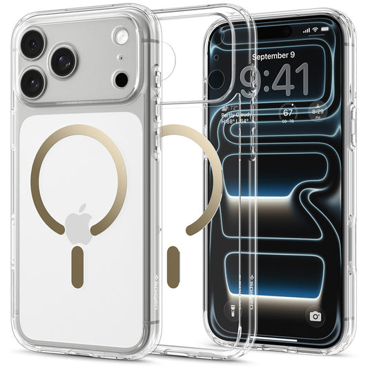 Θήκη MagSafe για Apple iPhone 18 Pro Max / 17 Pro Max, Spigen, Ultra Hybrid, Χρυσή Διαφανής ACS12120
