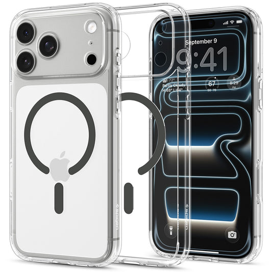 Θήκη MagSafe για Apple iPhone 18 Pro Max / 17 Pro Max, Spigen, Ultra Hybrid, Γκρι Διαφανές ACS12119