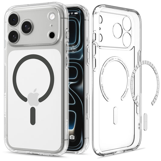 Θήκη MagSafe για Apple iPhone 18 Pro Max / 17 Pro Max, Spigen, Ultra Hybrid, Γκρι Διαφανές ACS12119