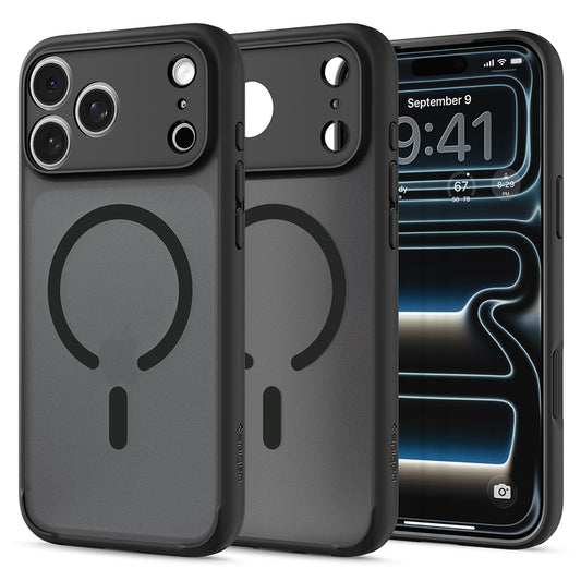 Θήκη MagSafe για Apple iPhone 18 Pro Max / 17 Pro Max, Spigen, Ultra Hybrid, Μαύρο Σατινέ ACS12123