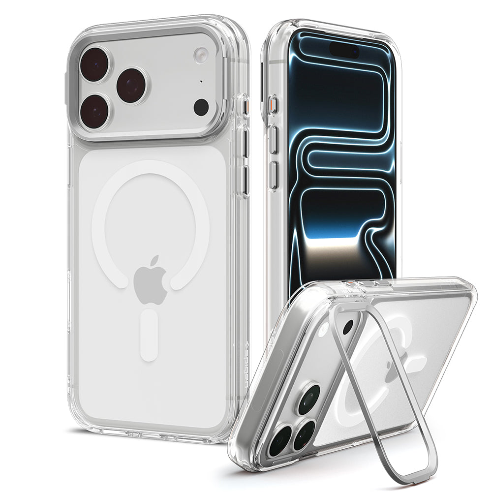 Θήκη MagSafe για Apple iPhone 18 Pro Max / 17 Pro Max, Spigen, Ultra Hybrid Optik S, Ασημί Διαφανής ACS11908