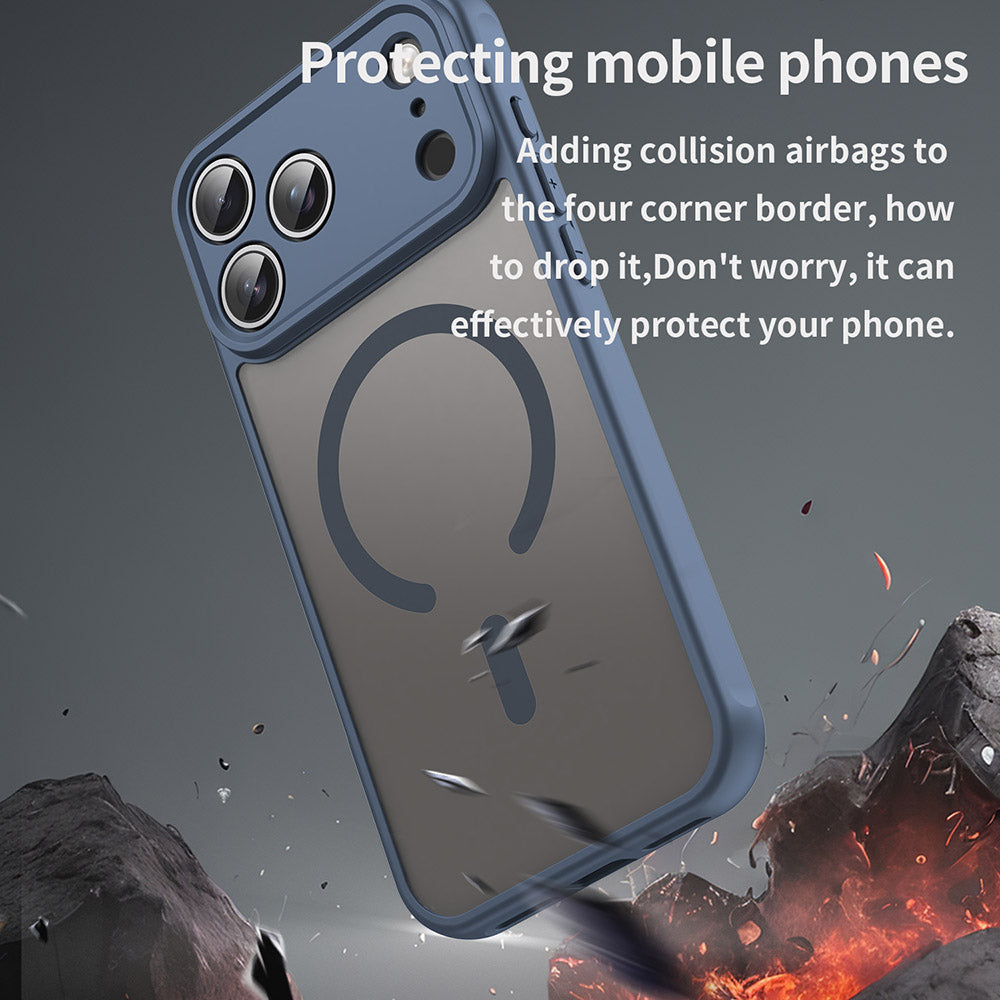 Θήκη MagSafe για Apple iPhone 18 Pro Max / 17 Pro Max, Techsuit, HaloFrost II, Μπλε Σκούρο