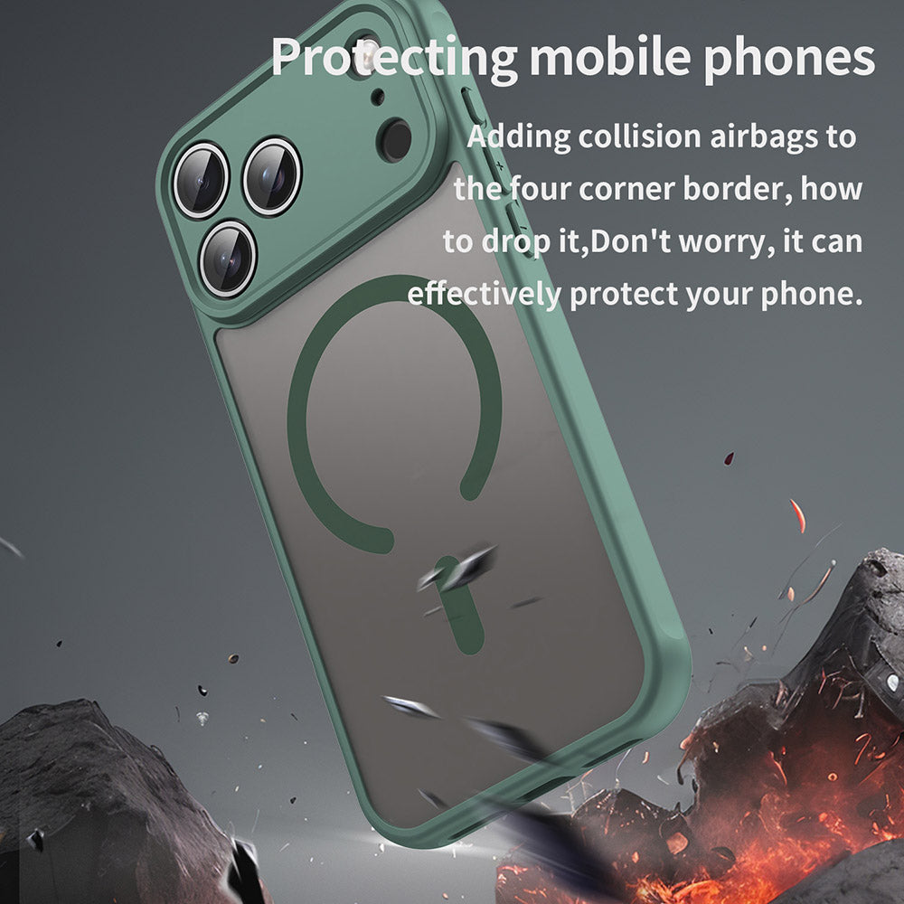 MagSafe Case for Apple iPhone 18 Pro Max / 17 Pro Max, Techsuit, HaloFrost II, Green
