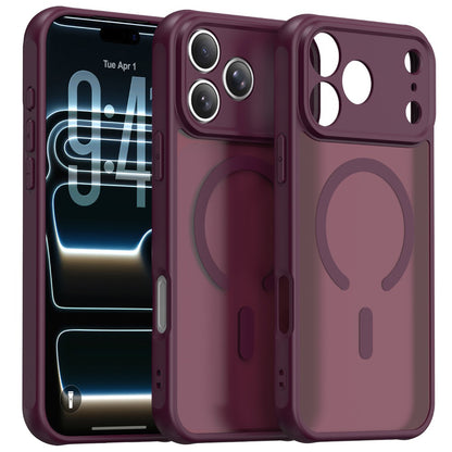MagSafe Case for Apple iPhone 18 Pro Max / 17 Pro Max, Techsuit, HaloFrost II, Dark Burgundy
