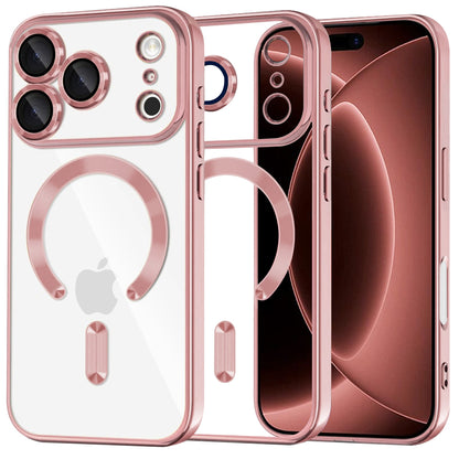 Θήκη MagSafe για Apple iPhone 18 Pro Max / 17 Pro Max, Techsuit, Luxury Crystal, Ροζ