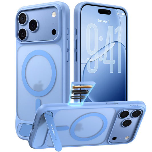 Θήκη MagSafe για Apple iPhone 18 Pro Max / 17 Pro Max, Torras, Ostand L1 Guardian, Μπλε