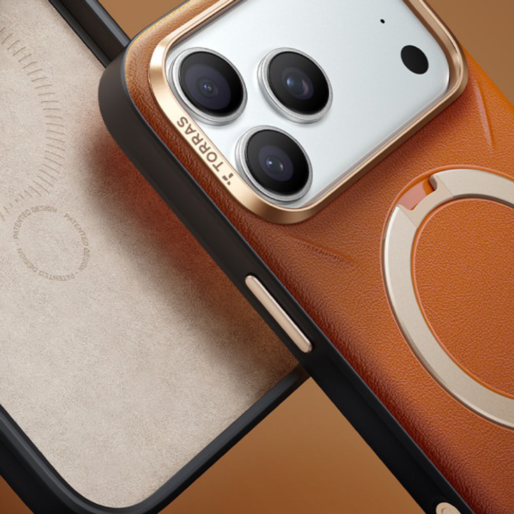 MagSafe Case for Apple iPhone 18 Pro Max / 17 Pro Max, Torras, QPRO Leather, Blue