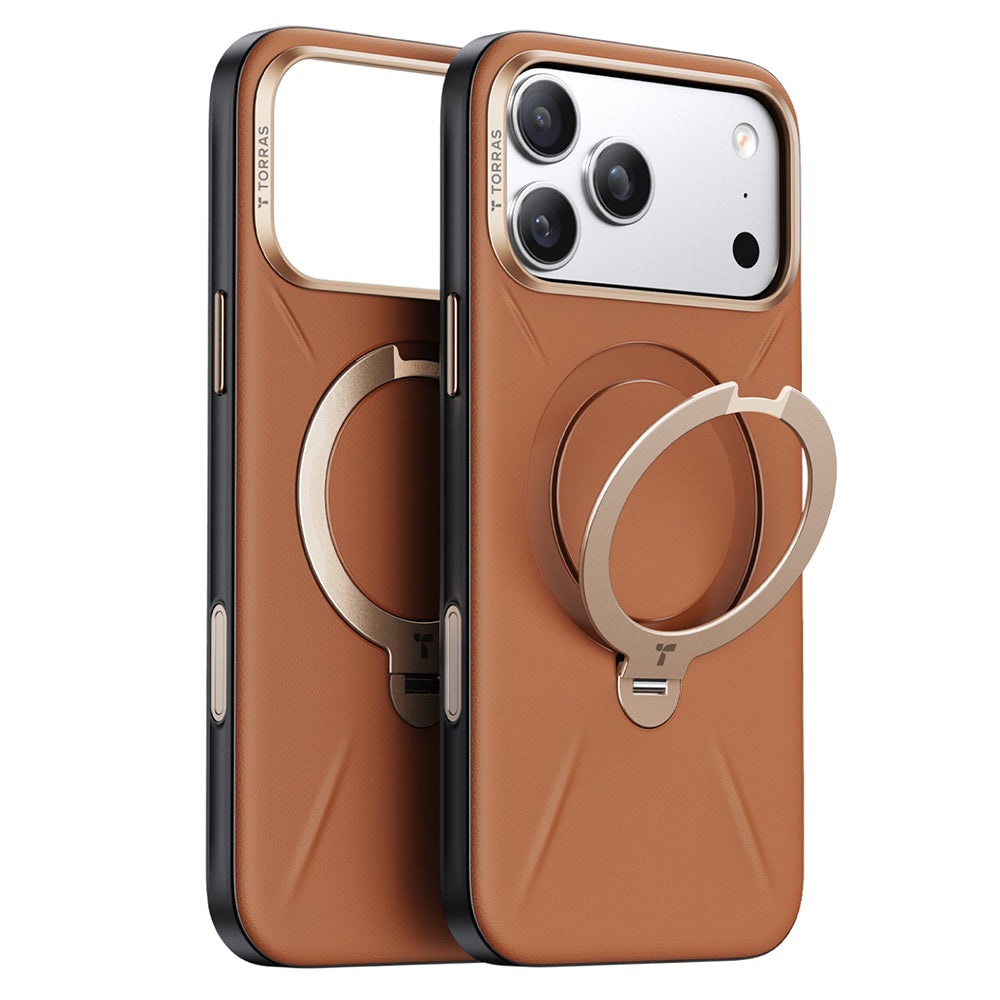 Θήκη MagSafe για Apple iPhone 18 Pro Max / 17 Pro Max, Torras, QPRO Leather, Καφέ