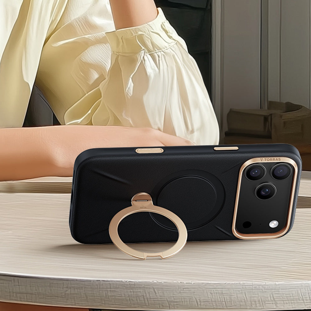 Θήκη MagSafe για Apple iPhone 18 Pro Max / 17 Pro Max, Torras, QPRO Leather, Καφέ