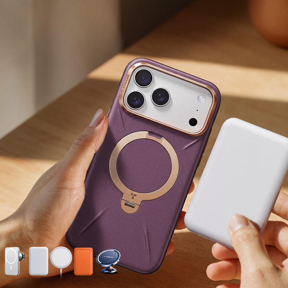 Θήκη MagSafe για Apple iPhone 18 Pro Max / 17 Pro Max, Torras, QPRO Leather, Καφέ