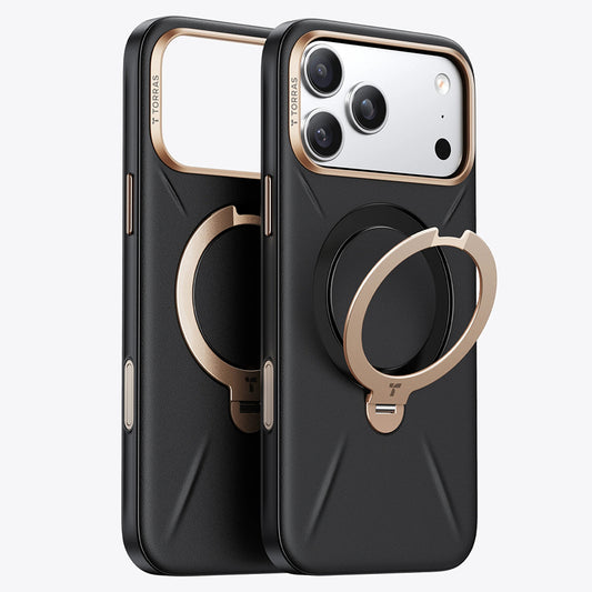 Θήκη MagSafe για Apple iPhone 18 Pro Max / 17 Pro Max, Torras, QPRO Leather, Μαύρο