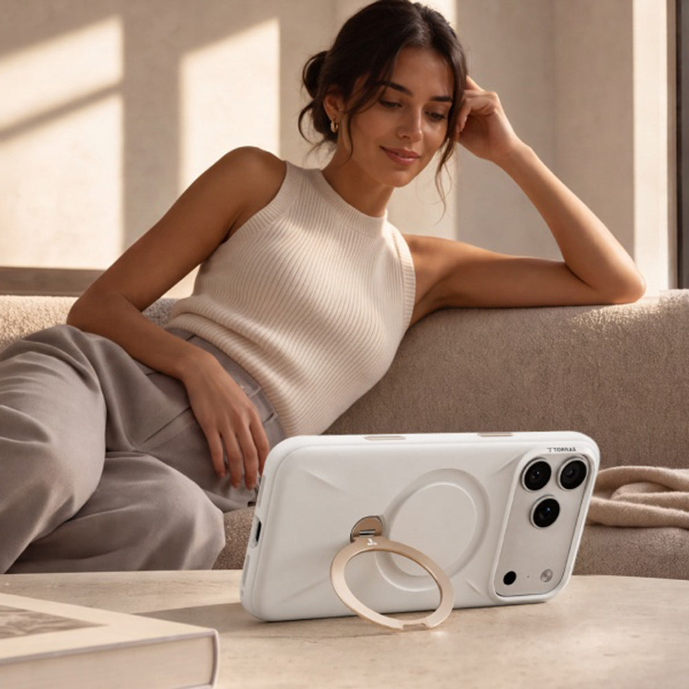Θήκη MagSafe για Apple iPhone 18 Pro Max / 17 Pro Max, Torras, QPRO Σιλικόνη, Λευκό